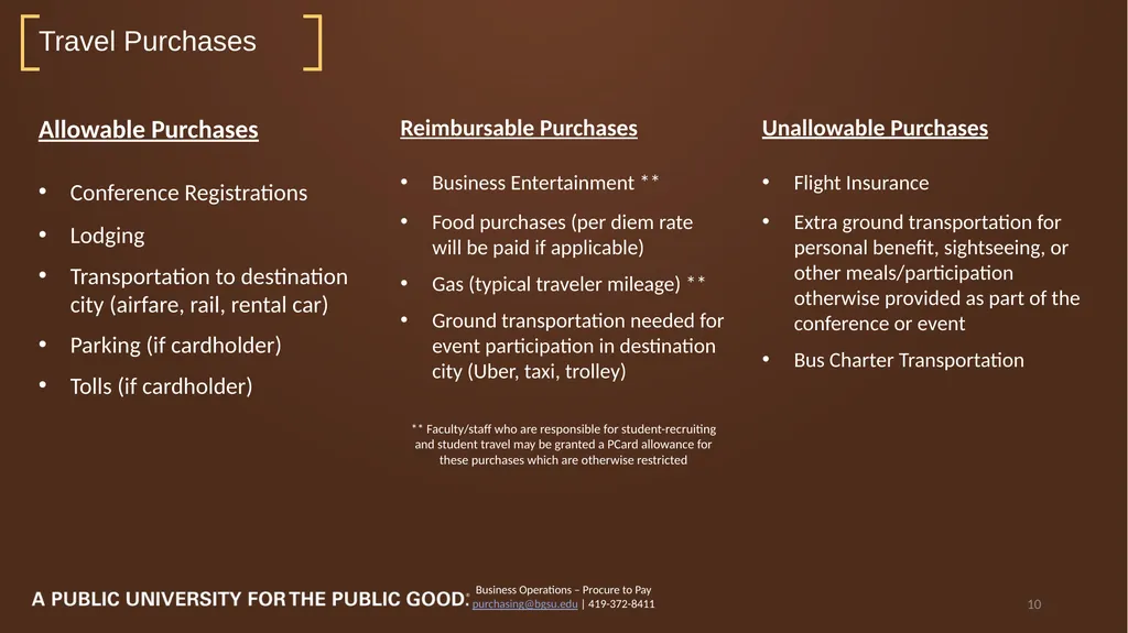 2023 PCard Program Relaunch Procure to Pay | - slide 10 of 26