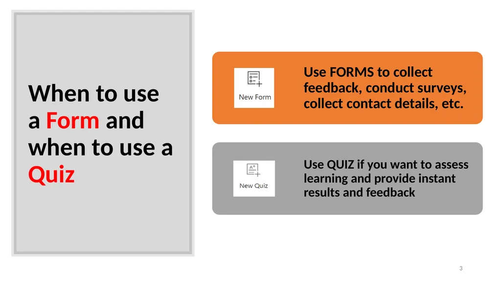Microsoft online Forms and Quizzes Open this - slide 3 of 14