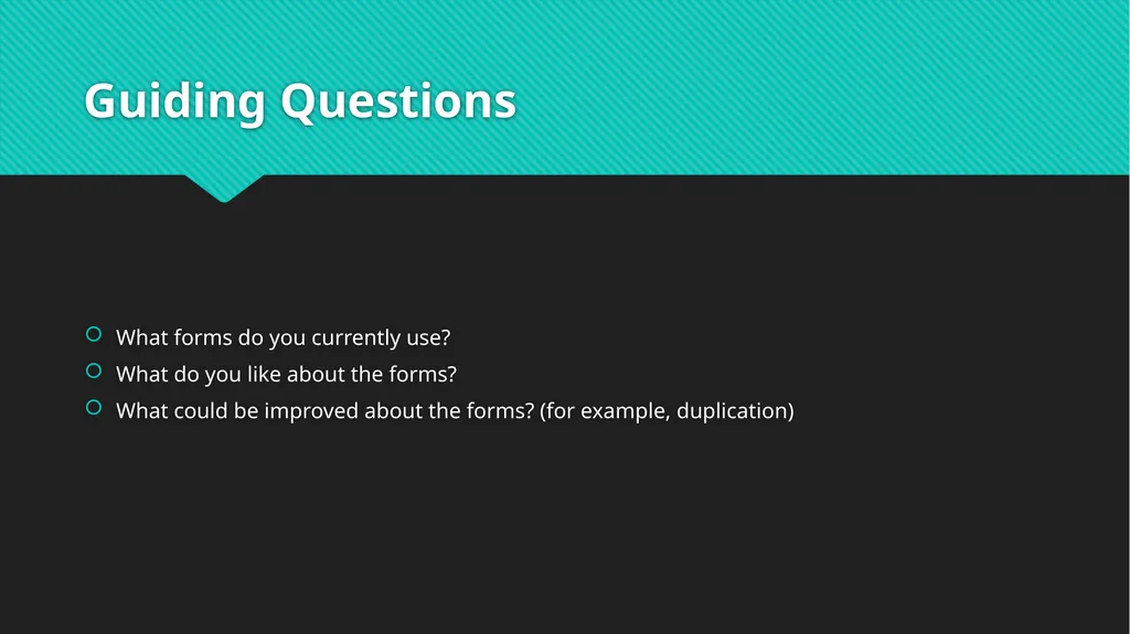 Form Mapping Case Management Guiding Questions - slide 2 of 3