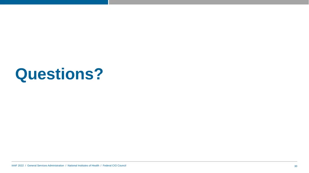 Annual Interagency Accessibility Forum Unlocking - slide 30 of 31