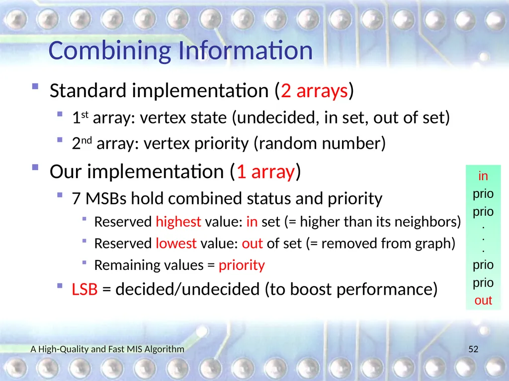 A High-Quality and Fast Maximal Independent Set - slide 52 of 62
