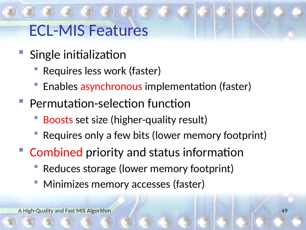 A High-Quality and Fast Maximal Independent Set - slide 49 of 62