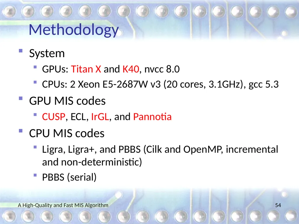 A High-Quality and Fast Maximal Independent Set - slide 54 of 62