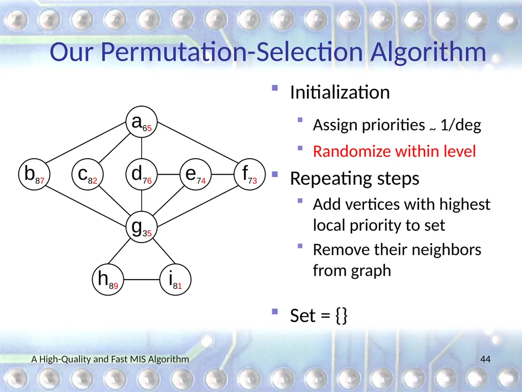 A High-Quality and Fast Maximal Independent Set - slide 44 of 62
