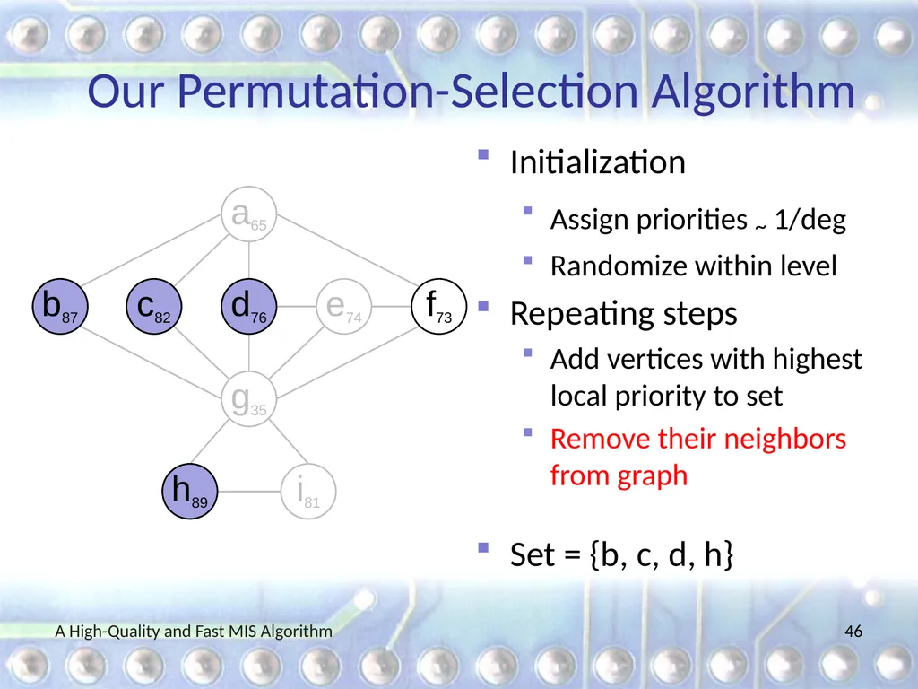 A High-Quality and Fast Maximal Independent Set - slide 46 of 62