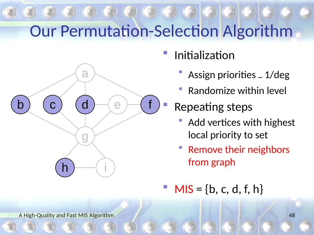 A High-Quality and Fast Maximal Independent Set - slide 48 of 62