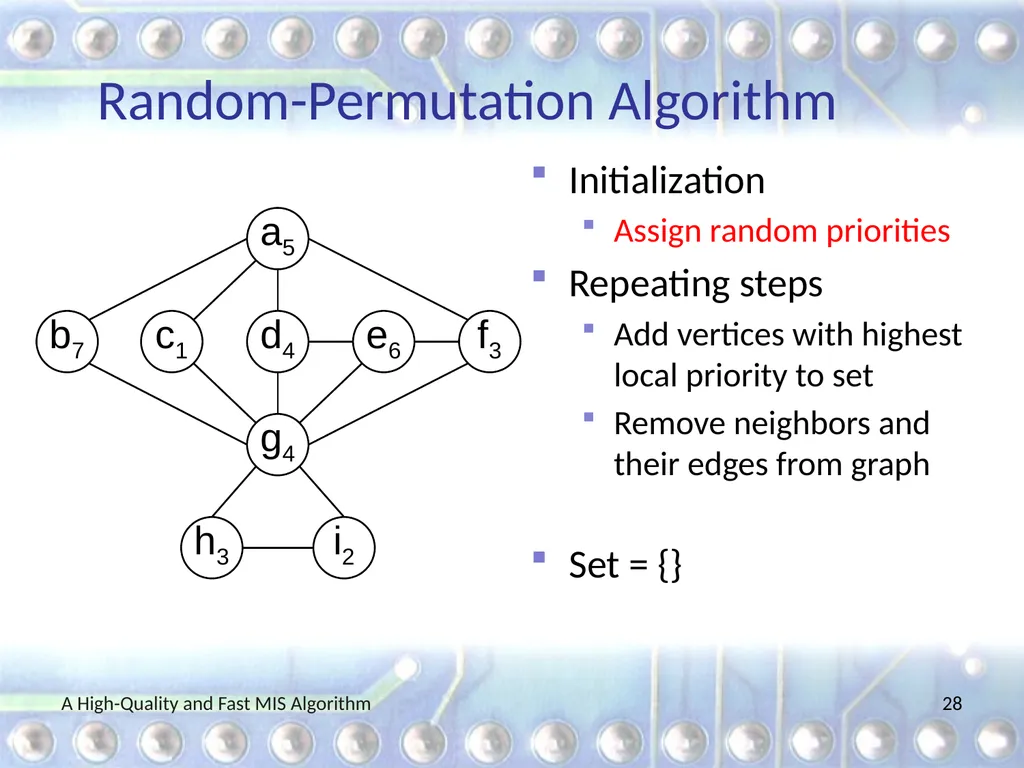 A High-Quality and Fast Maximal Independent Set - slide 28 of 62