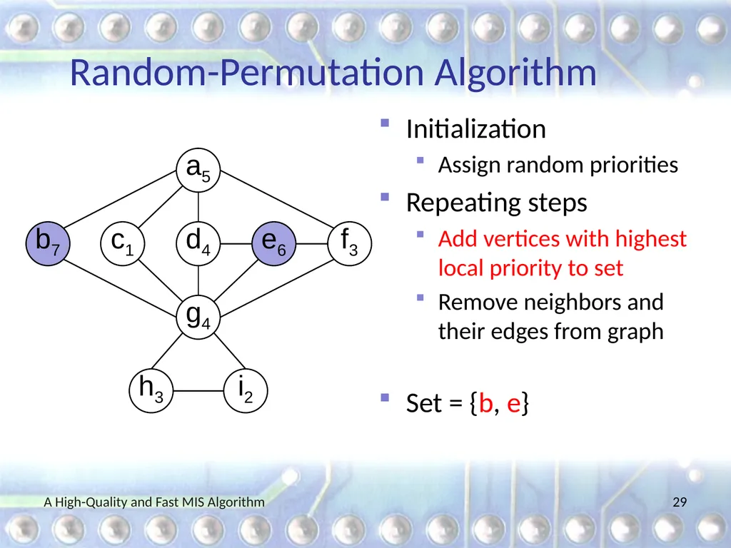 A High-Quality and Fast Maximal Independent Set - slide 29 of 62