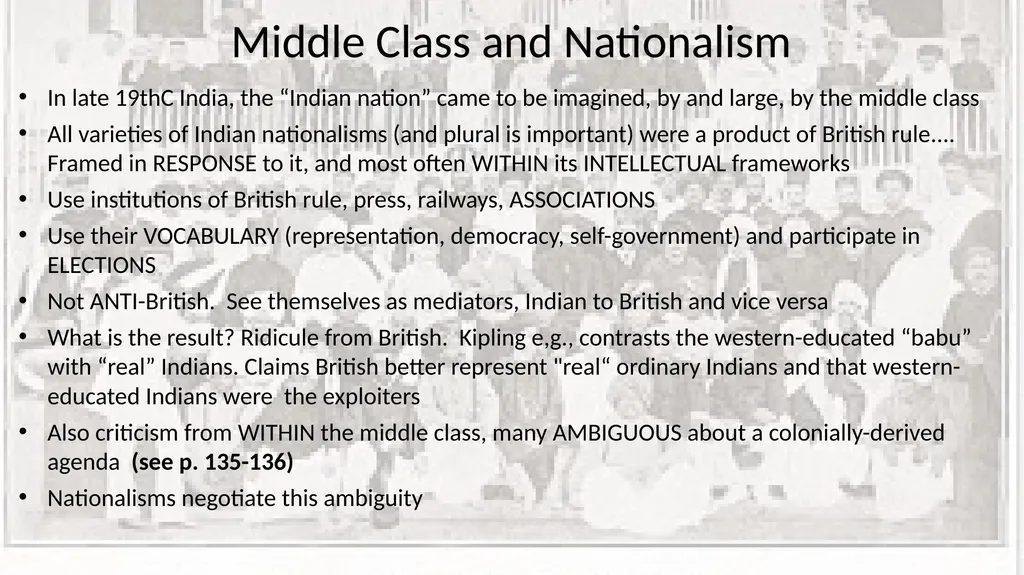 Nationalism and the Middle Class Understanding the - slide 10 of 10