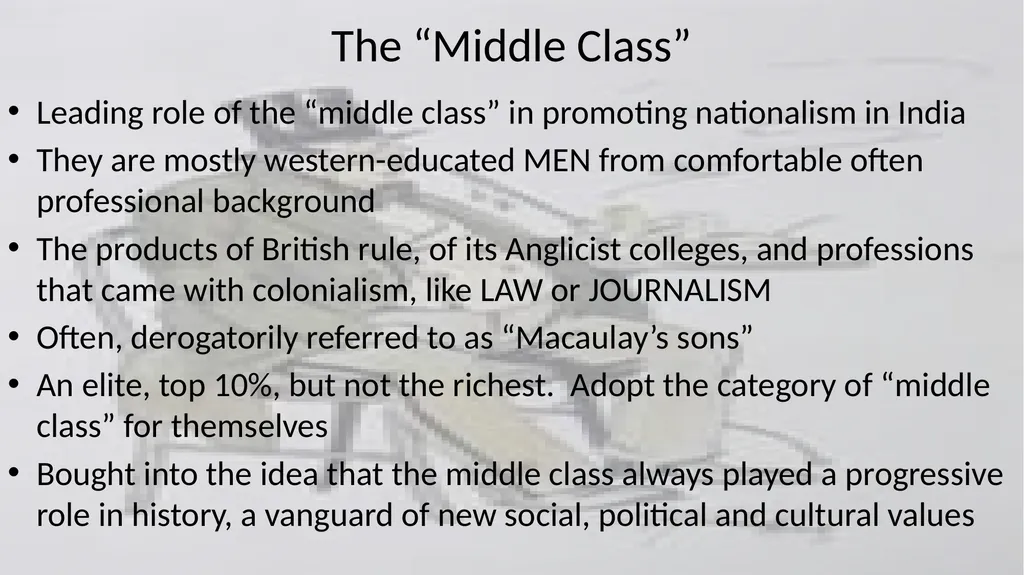 Nationalism and the Middle Class Understanding the - slide 8 of 10