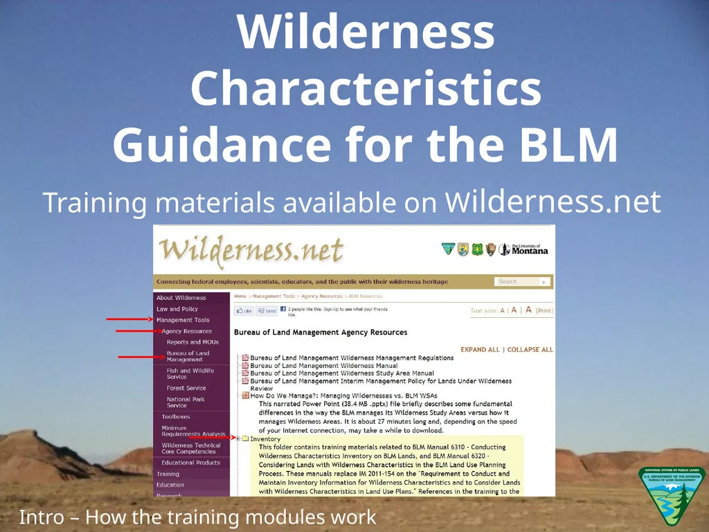 Wilderness Characteristics Guidance for the BLM - slide 6 of 7