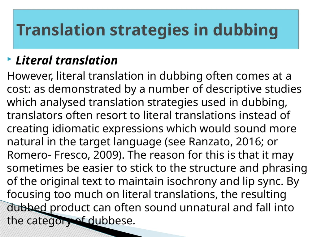 Translation Strategies of Dubbing Lect. Dr. Jalil - slide 10 of 17