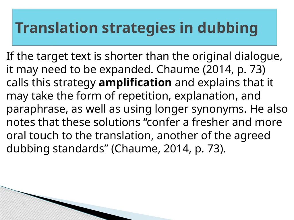 Translation Strategies of Dubbing Lect. Dr. Jalil - slide 13 of 17