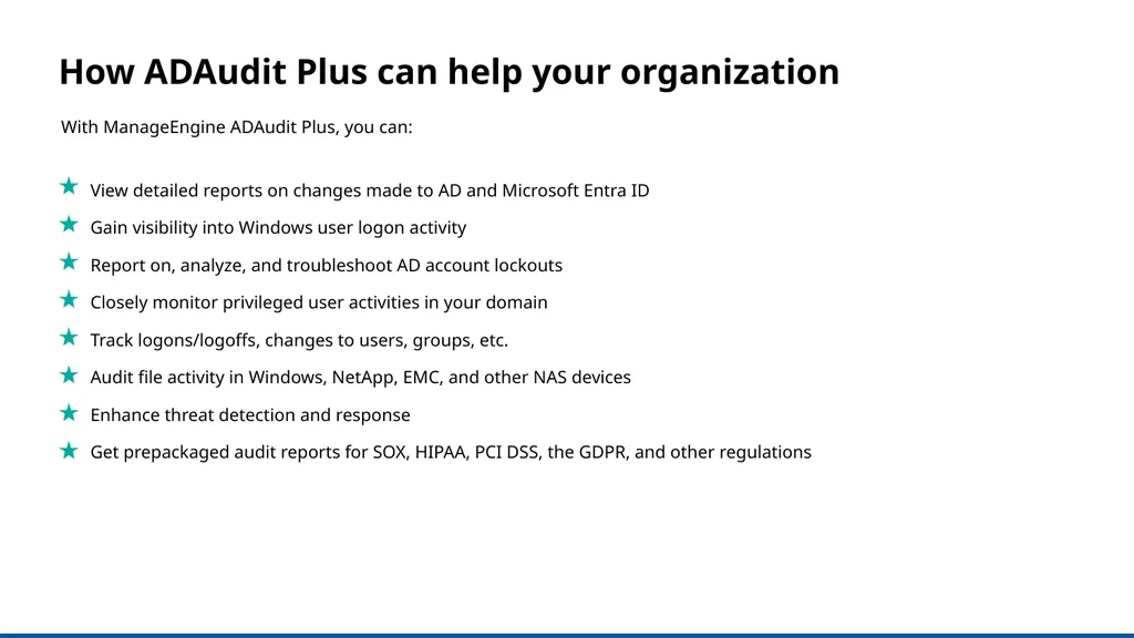 A UBA-driven change auditor Keep your Active - slide 3 of 32