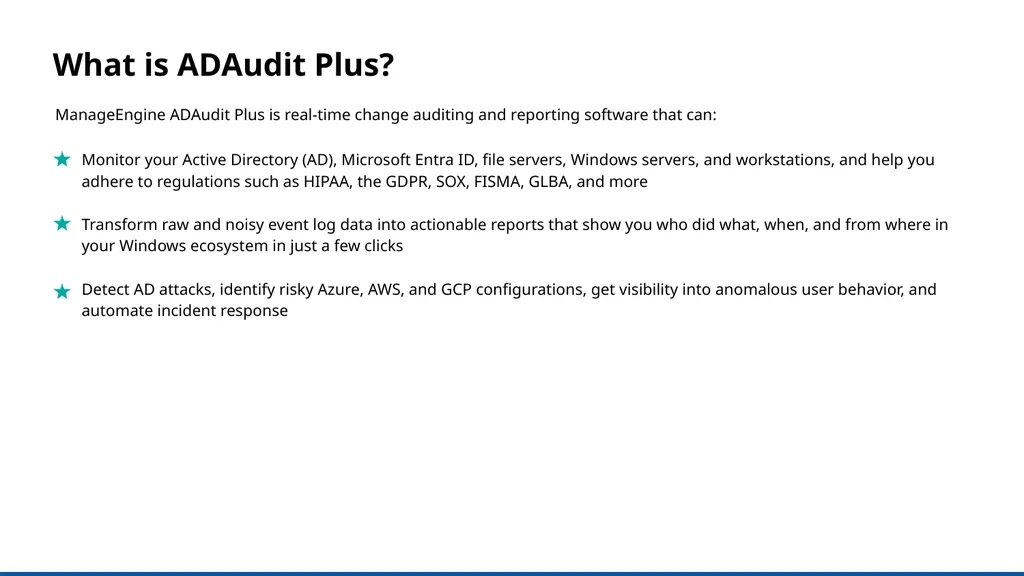 A UBA-driven change auditor Keep your Active - slide 2 of 32