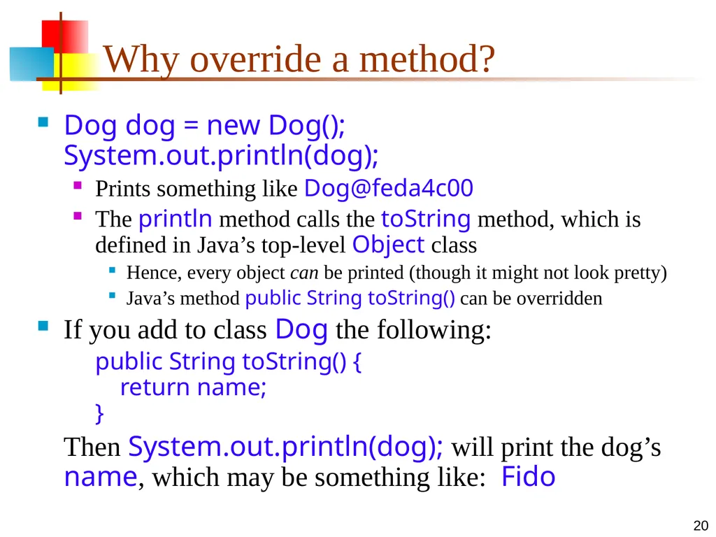 7-Apr-15 Polymorphism 2 Signatures In any - slide 20 of 26