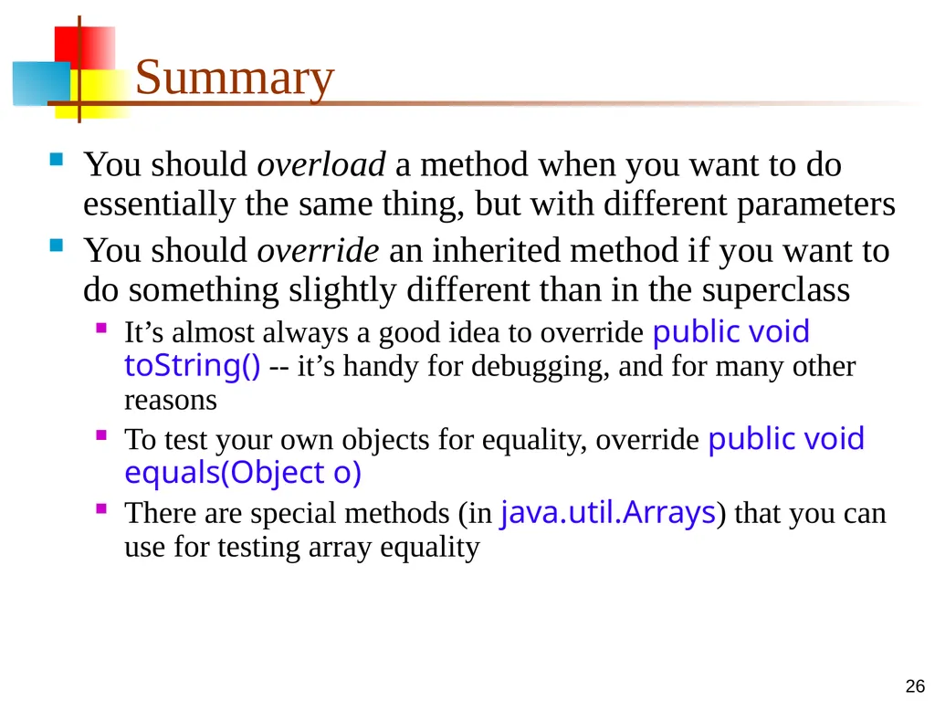 7-Apr-15 Polymorphism 2 Signatures In any - slide 26 of 26