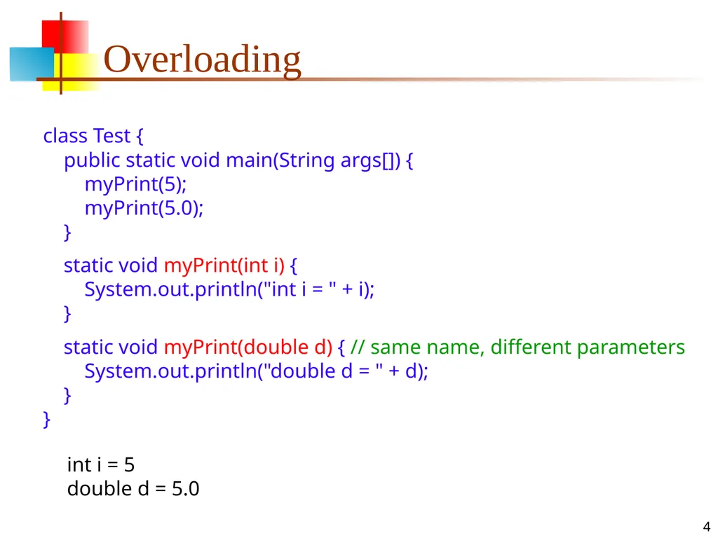7-Apr-15 Polymorphism 2 Signatures In any - slide 4 of 26