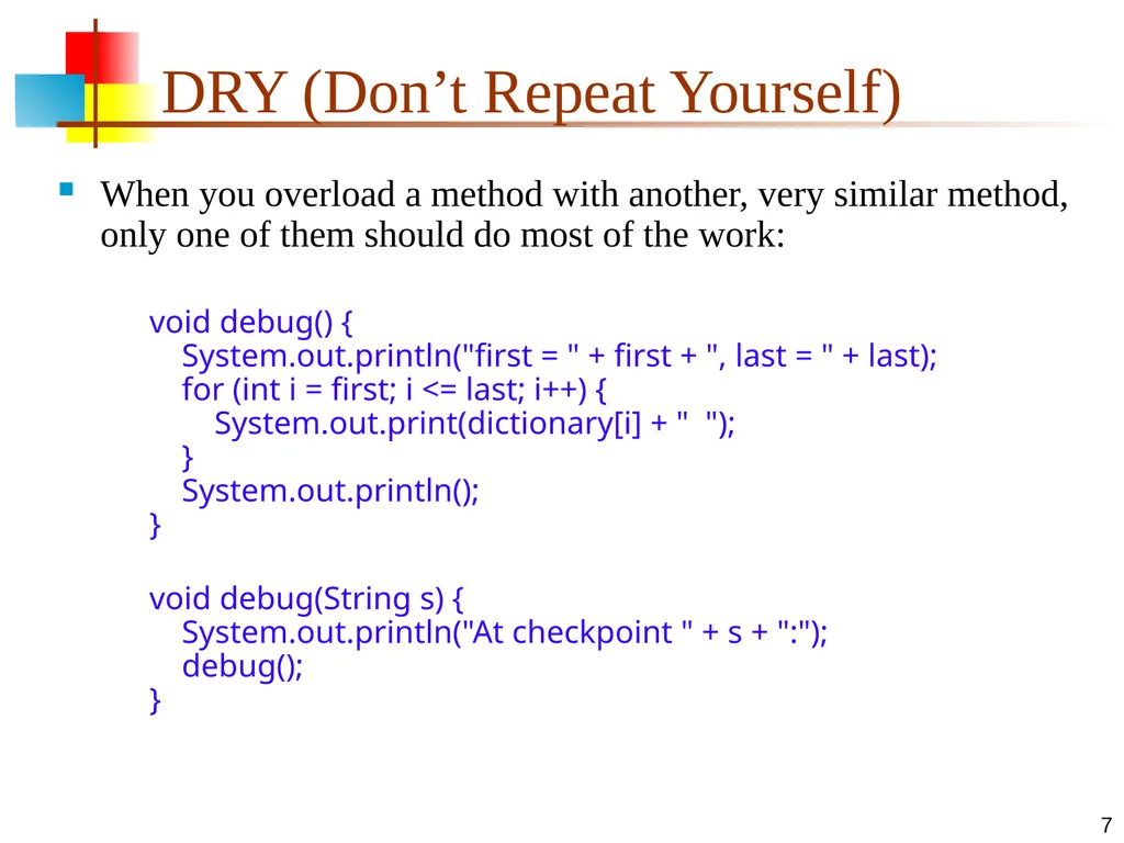 7-Apr-15 Polymorphism 2 Signatures In any - slide 7 of 26