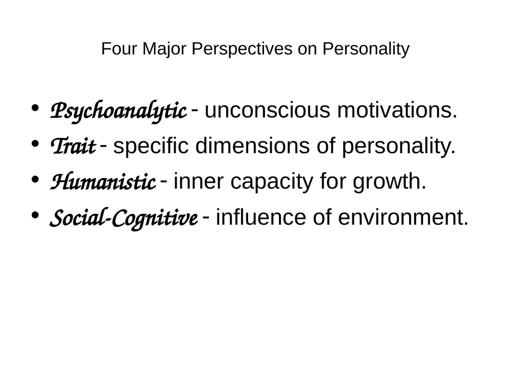 personality definitions The word'personality' - slide 3 of 45