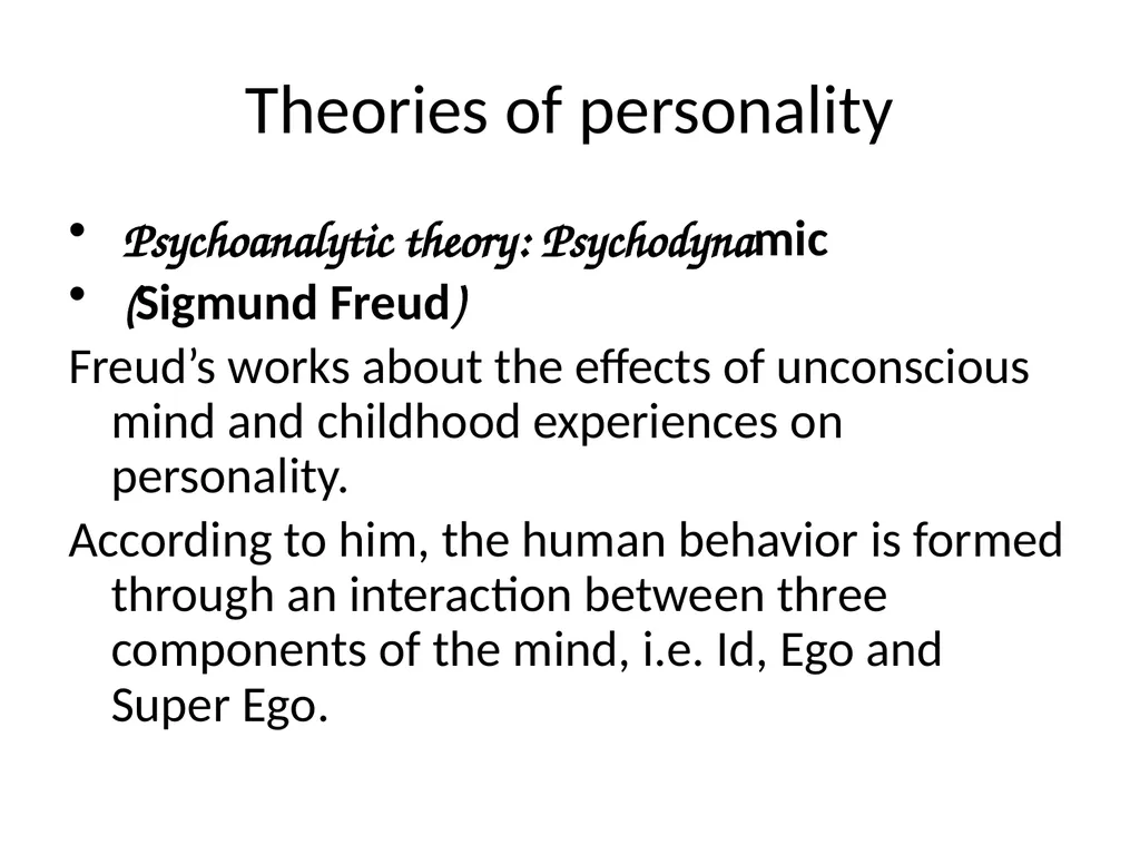 personality definitions The word'personality' - slide 4 of 45