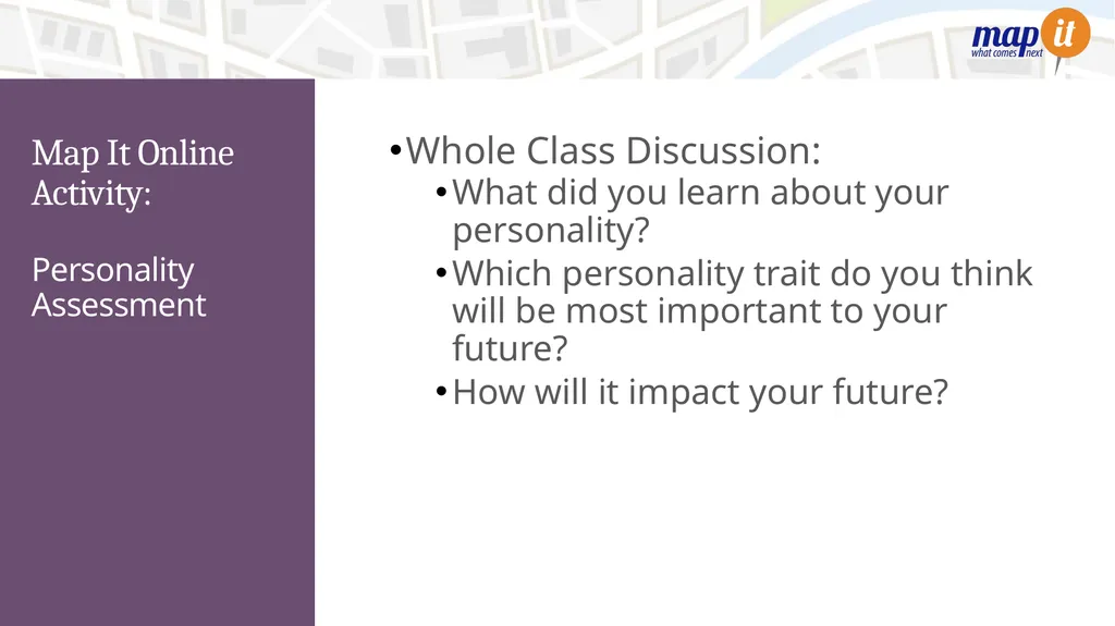 Personality Learning Objectives: Students will - slide 8 of 12