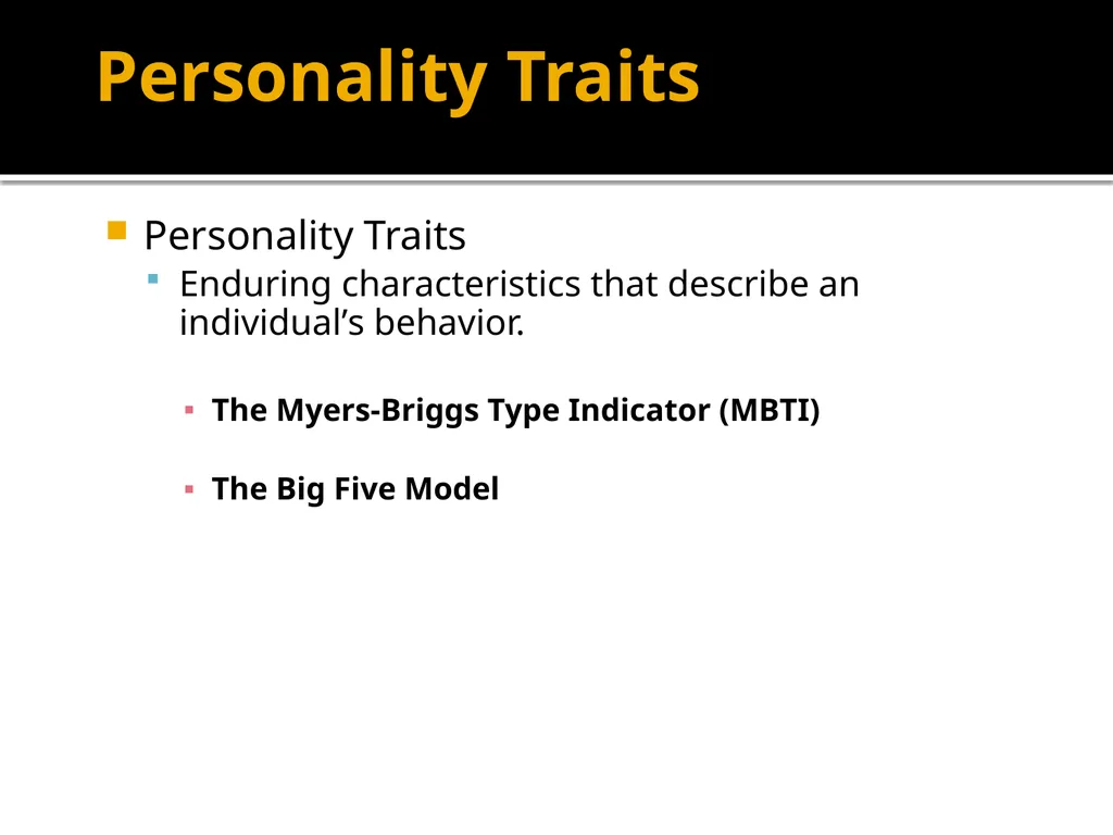 Personality UNIT-2 Personality & Consumer Behavior - slide 26 of 49