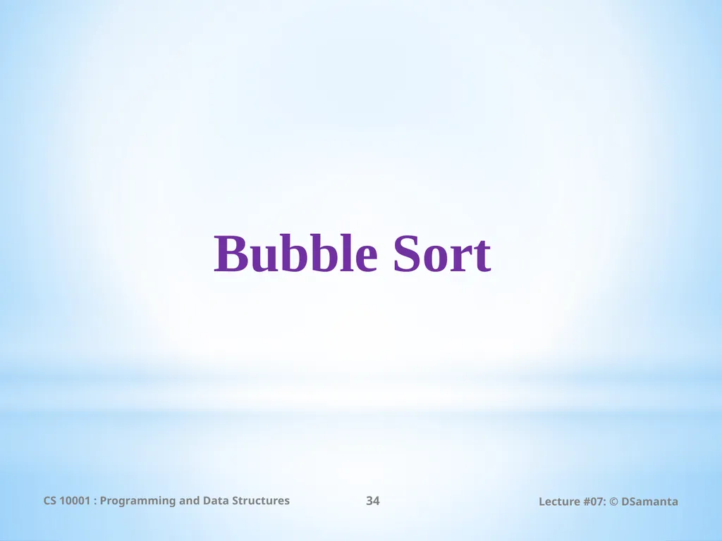 Debasis Samanta Computer Science & Engineering - slide 34 of 75