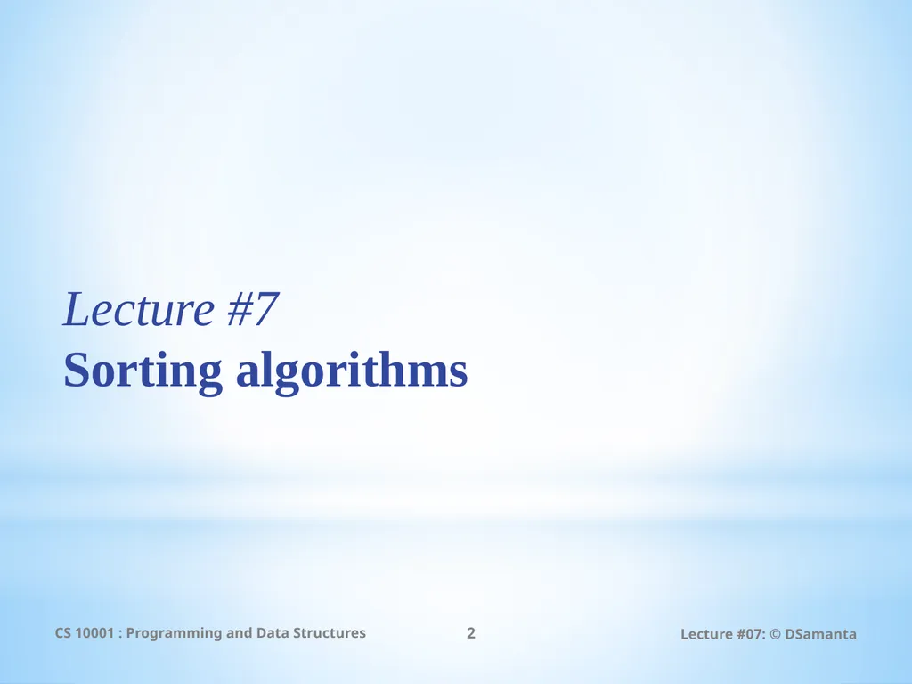 Debasis Samanta Computer Science & Engineering - slide 2 of 75