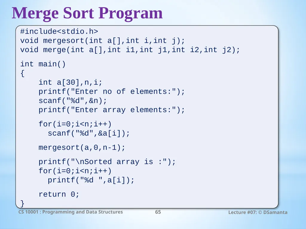 Debasis Samanta Computer Science & Engineering - slide 65 of 75