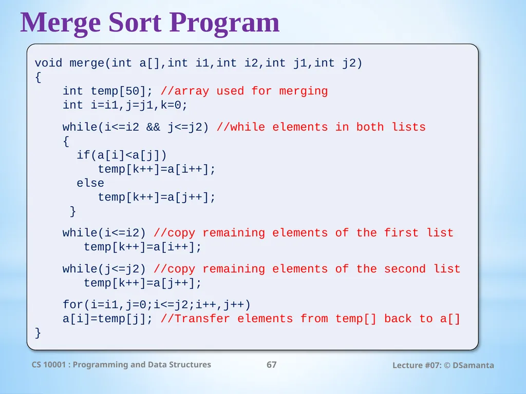 Debasis Samanta Computer Science & Engineering - slide 67 of 75