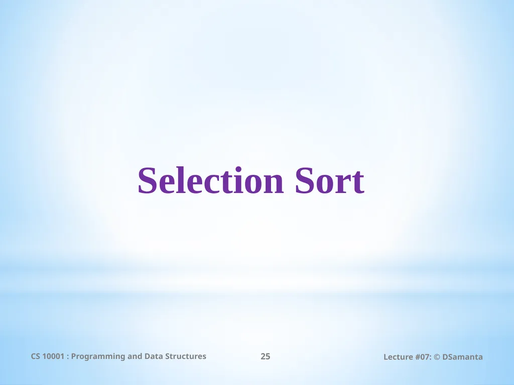 Debasis Samanta Computer Science & Engineering - slide 25 of 75