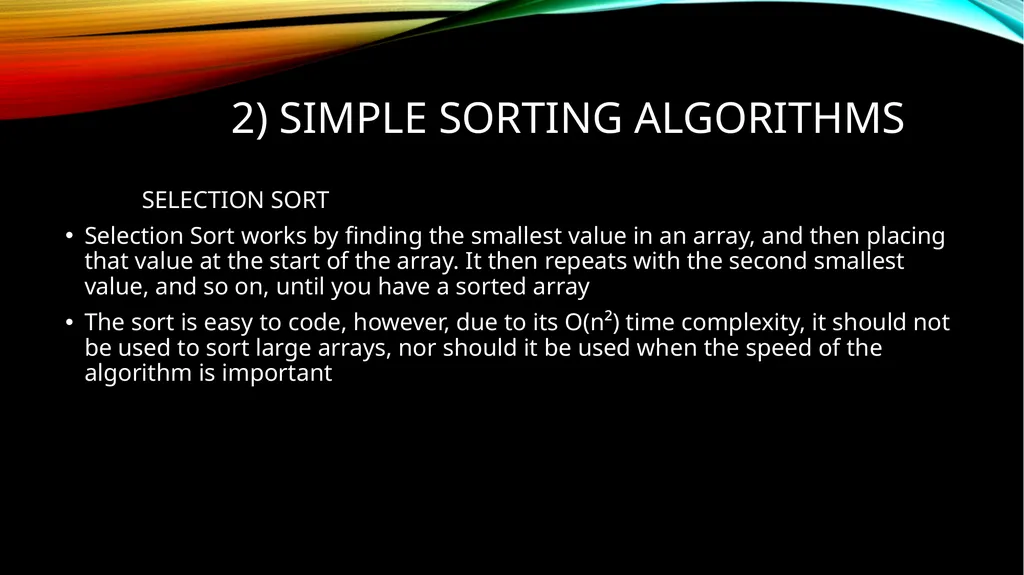 SORTING OVERVIEW 1) Why do we need sorting - slide 5 of 17