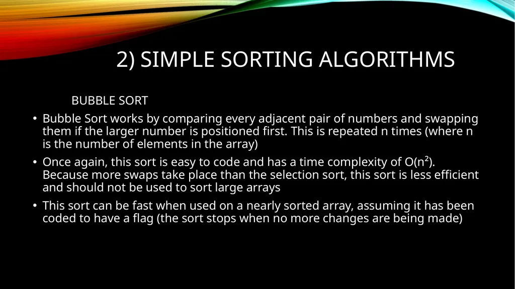 SORTING OVERVIEW 1) Why do we need sorting - slide 7 of 17