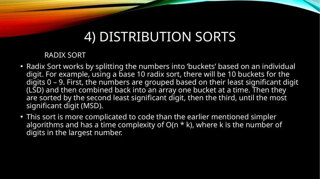 SORTING OVERVIEW 1) Why do we need sorting - slide 15 of 17