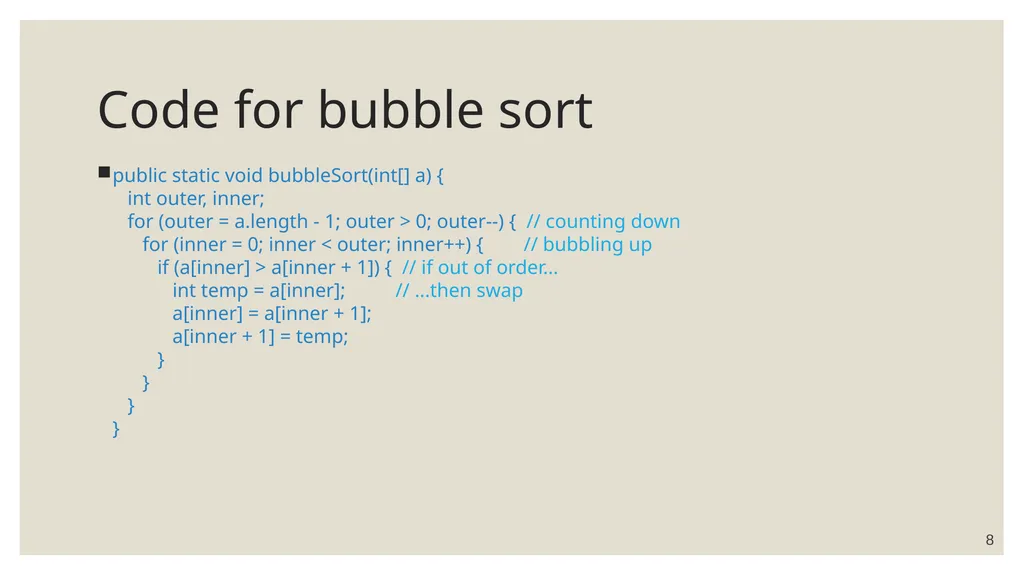 Sorting algorithms King Saud University College of - slide 8 of 15