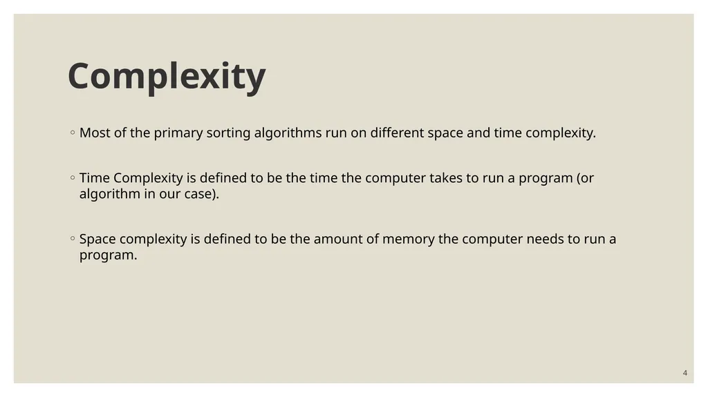 Sorting algorithms King Saud University College of - slide 4 of 15