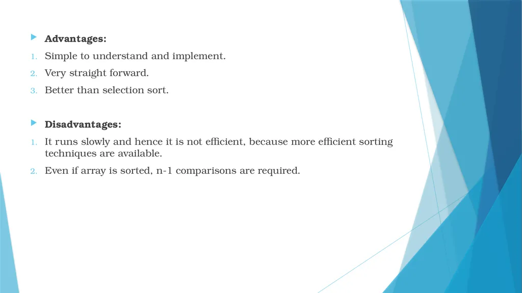 BCAC 232: Data Structures SORTING Sorting is - slide 11 of 12