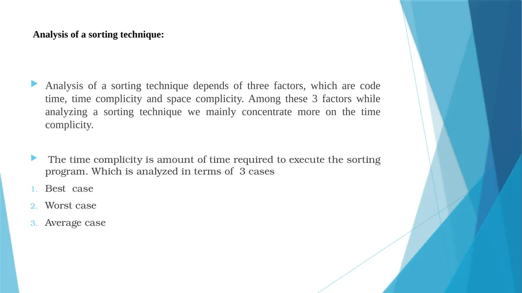 BCAC 232: Data Structures SORTING Sorting is - slide 5 of 12