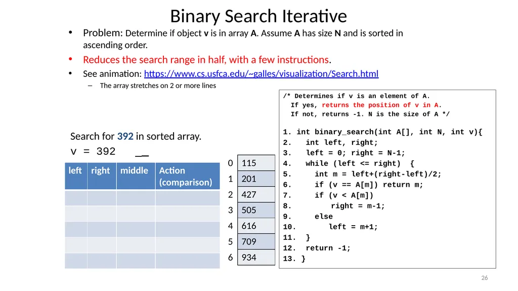 Sorting Algorithms Properties Insertion Sort - slide 26 of 34