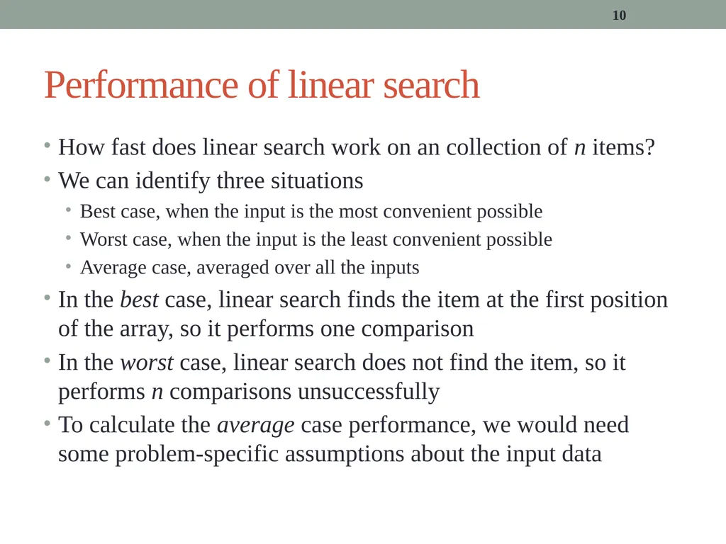 algorithms (SORTING) CITS1001 Listen to the sound - slide 10 of 67