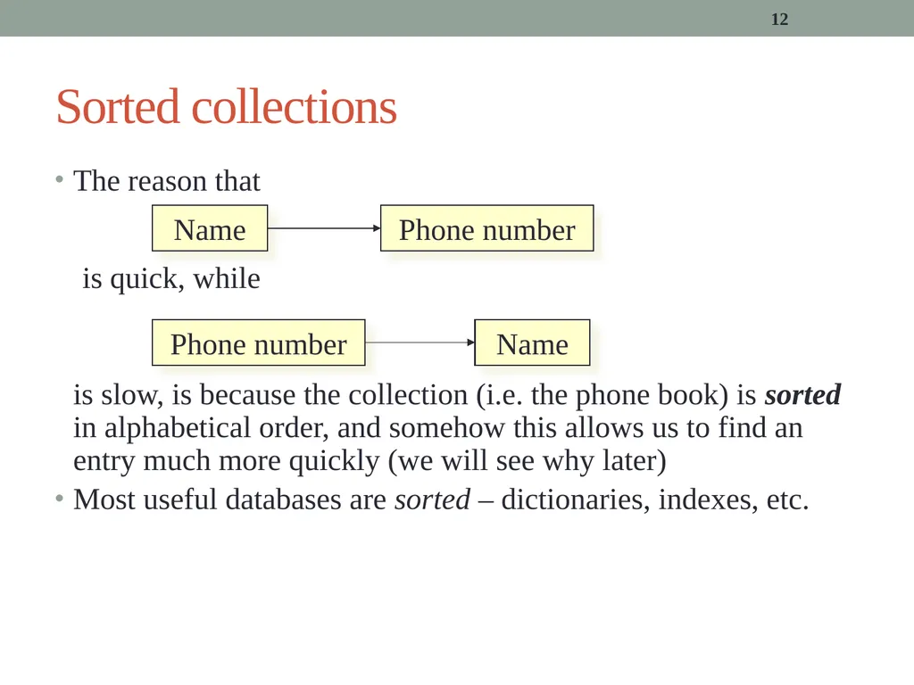 algorithms (SORTING) CITS1001 Listen to the sound - slide 12 of 67