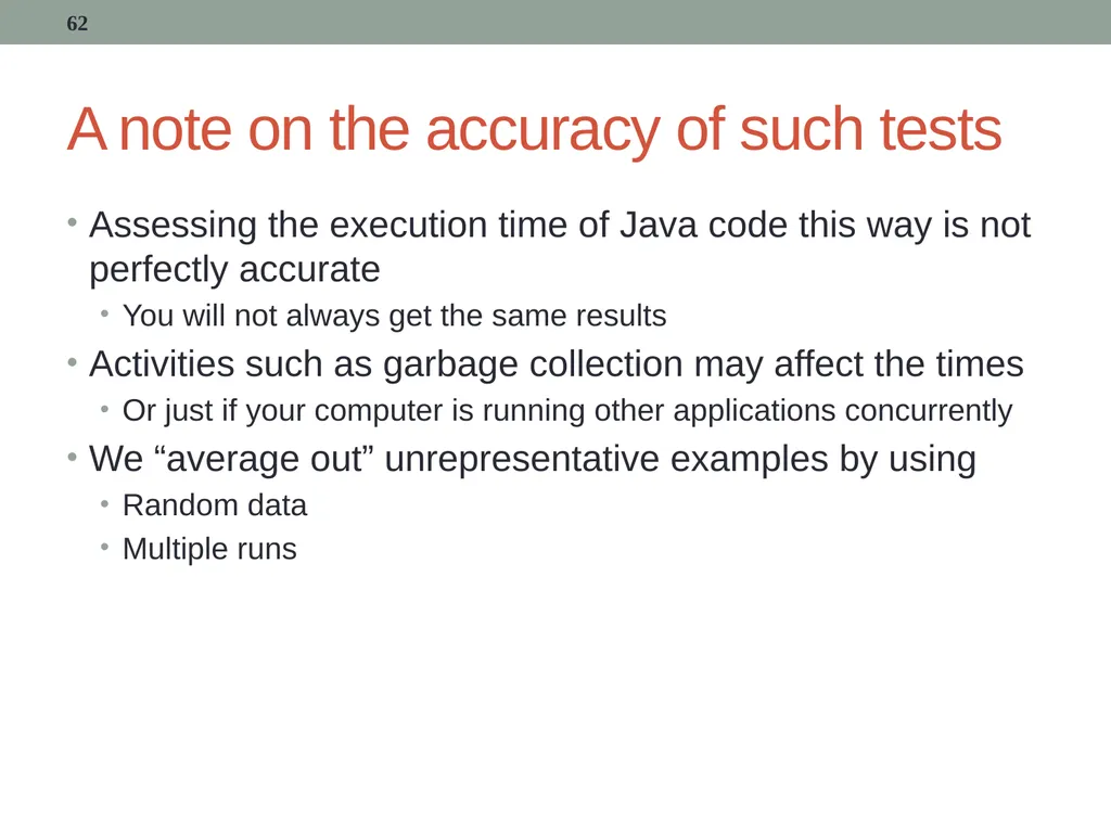 algorithms (SORTING) CITS1001 Listen to the sound - slide 62 of 67