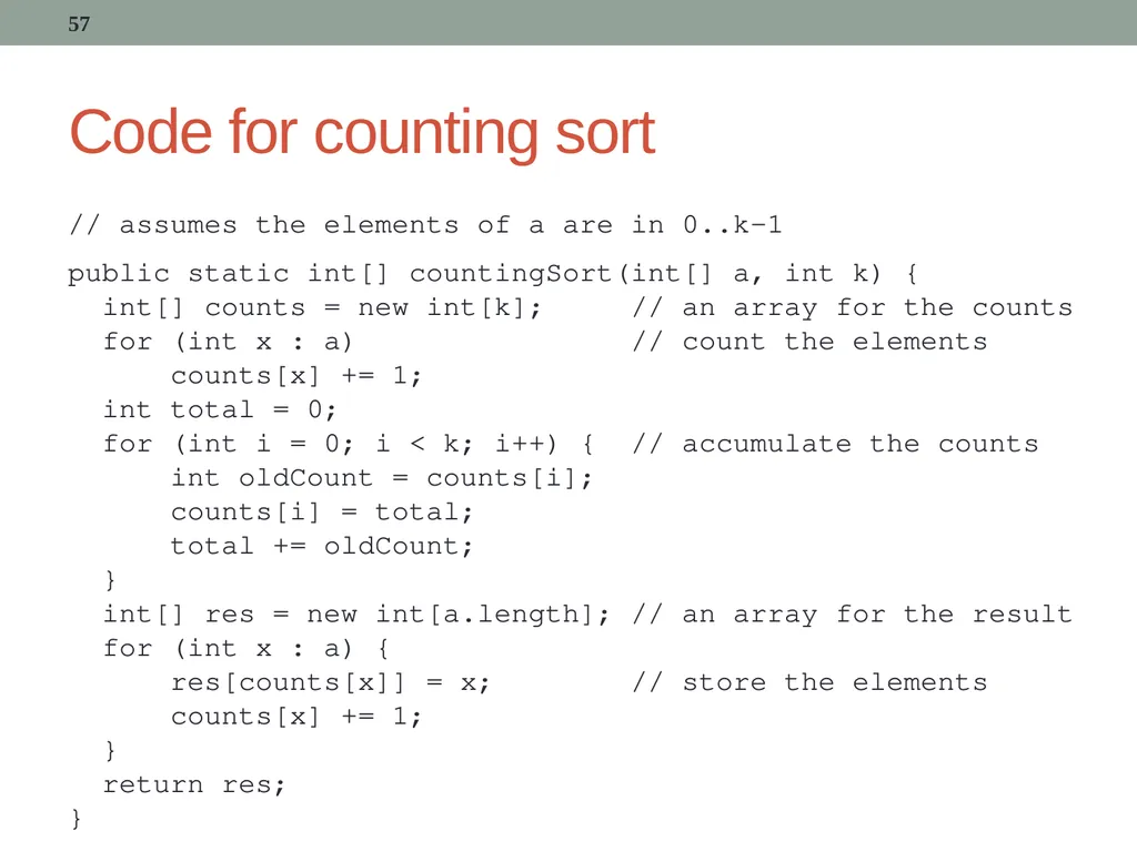 algorithms (SORTING) CITS1001 Listen to the sound - slide 57 of 67