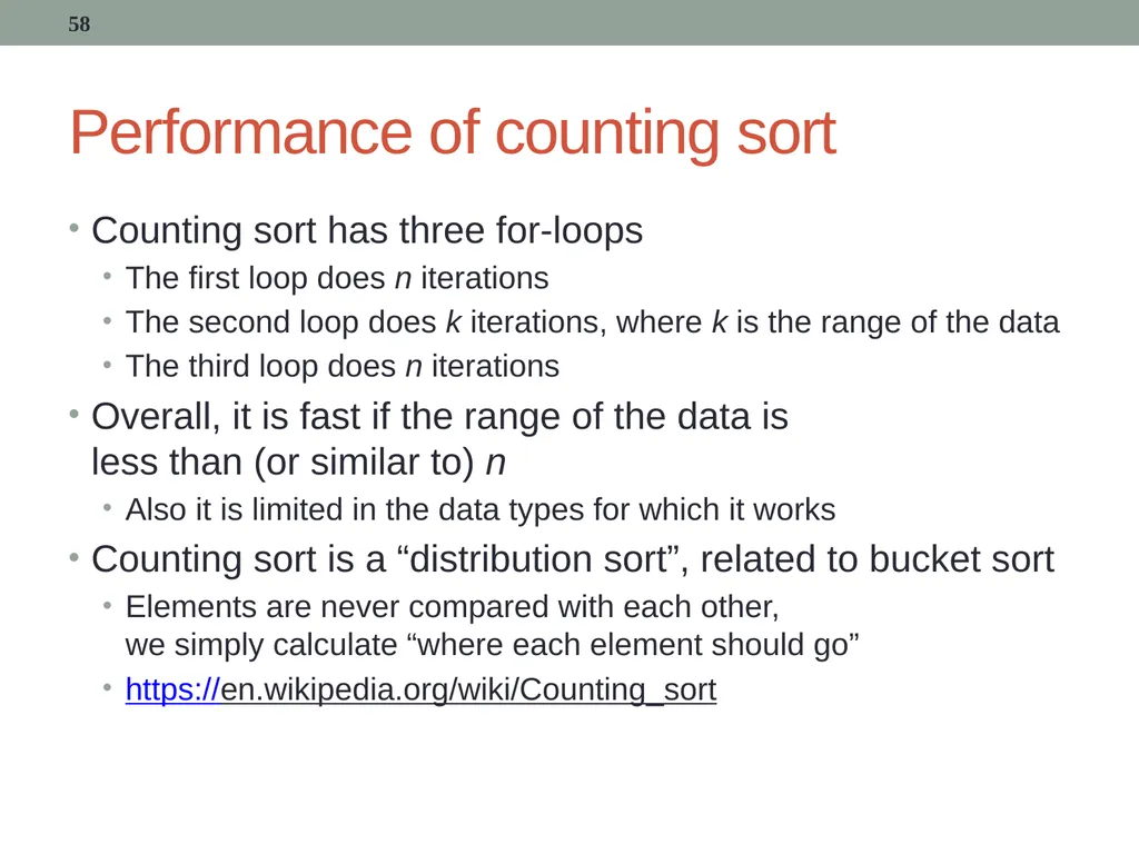 algorithms (SORTING) CITS1001 Listen to the sound - slide 58 of 67