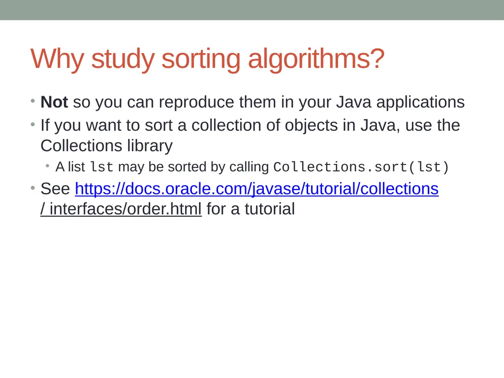 algorithms (SORTING) CITS1001 Listen to the sound - slide 4 of 67