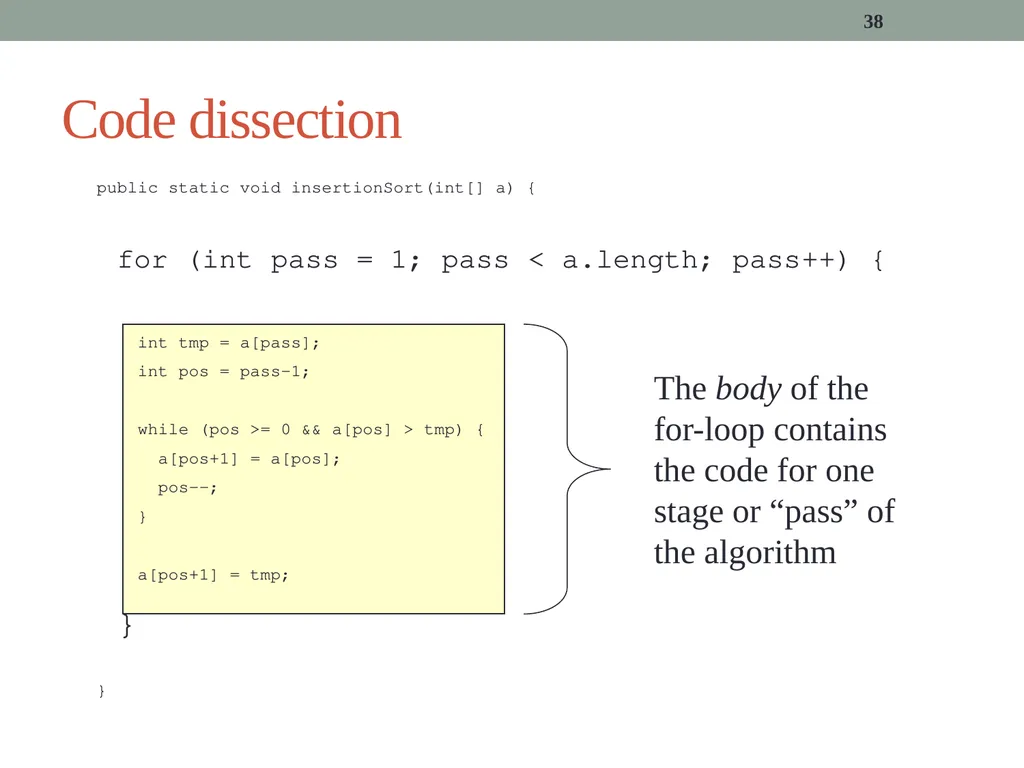 algorithms (SORTING) CITS1001 Listen to the sound - slide 38 of 67