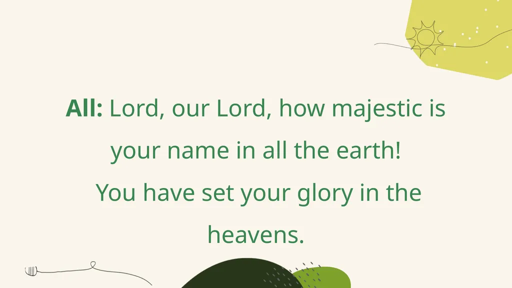 A Prayer for Spring A responsive prayer based on - slide 2 of 24