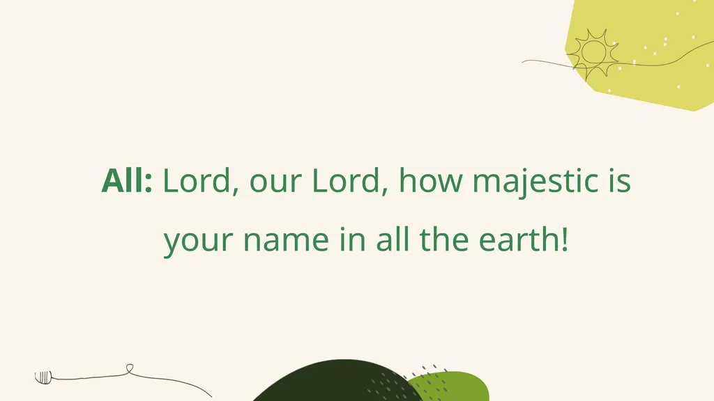 A Prayer for Spring A responsive prayer based on - slide 4 of 24