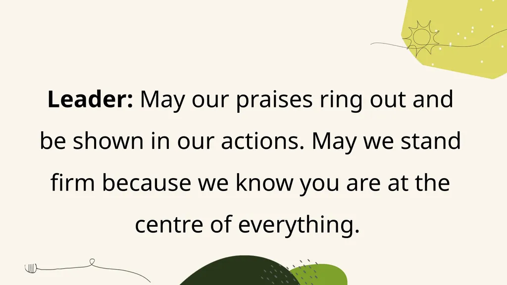 A Prayer for Spring A responsive prayer based on - slide 5 of 24